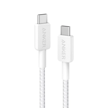 Кабель Anker 322 USB-C to USB-C - 1.8m Nylon White - цена, характеристики, отзывы, рассрочка, фото 1