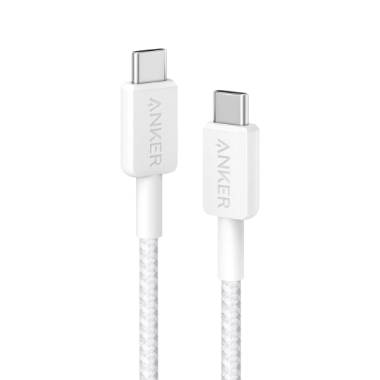 Кабель Anker 322 USB-C to USB-C - 1.8m Nylon White - цена, характеристики, отзывы, рассрочка, фото 1