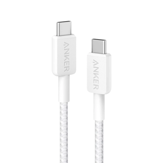 Кабель Anker 322 USB-C to USB-C - 1.8m Nylon White
