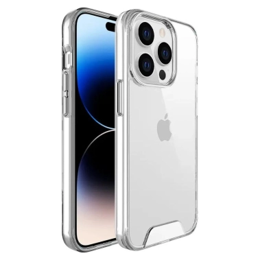 Чехол Space TPU Metal Buttons Case for iPhone 15 Pro Clear - цена, характеристики, отзывы, рассрочка, фото 1