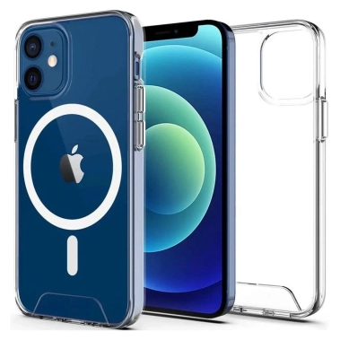 Чехол Space TPU Metal Buttons Case with MagSafe for iPhone 11 Clear - цена, характеристики, отзывы, рассрочка, фото 1