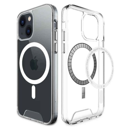 Чохол Space TPU Metal Buttons Case with MagSafe for iPhone 14 Clear - ціна, характеристики, відгуки, розстрочка, фото 1