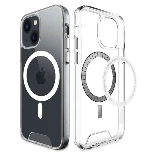 Чохол Space TPU Metal Buttons Case with MagSafe for iPhone 14 Clear