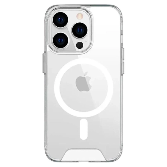 Чохол Space TPU Metal Buttons Case with MagSafe for iPhone 15 Pro Clear