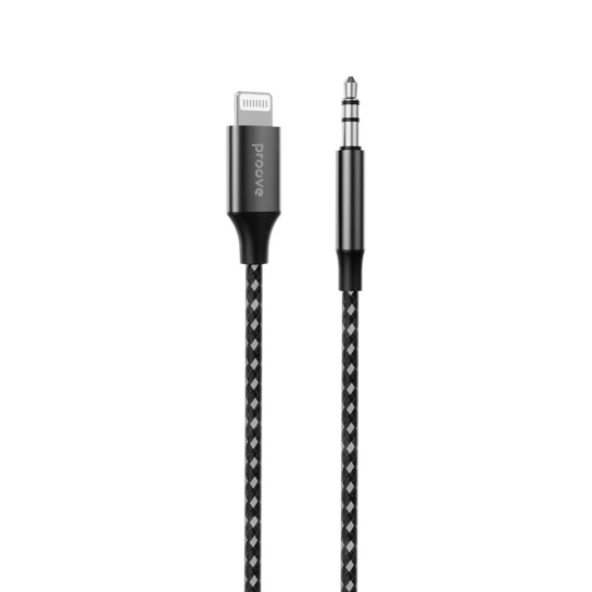 Кабель AUX Proove SoundMesh Lightning to 3.5mm (1m) Gray