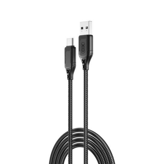 Кабель XO NB235 Zebra Series Braided USB-A to Type-C - 1m Black