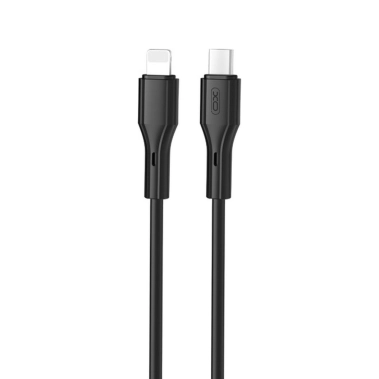 Кабель XO NBQ231A Rock Series Type-C to Lightning - 27W - 1m Black - цена, характеристики, отзывы, рассрочка, фото 1