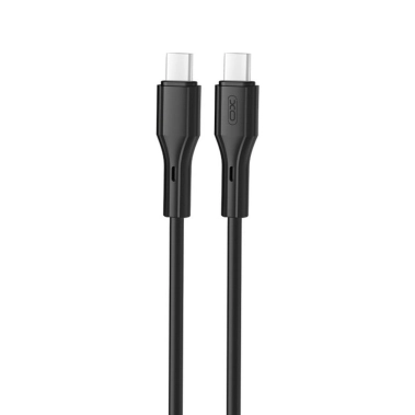 Кабель XO NBQ231B Rock Series Type-C to Type-C - 60W - 1m Black - цена, характеристики, отзывы, рассрочка, фото 1