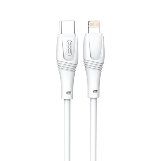 Кабель XO NBQ239A Zeus Series High Elastic Type-C to Lightning - 27W - 1m White - ціна, характеристики, відгуки, розстрочка, фото 1