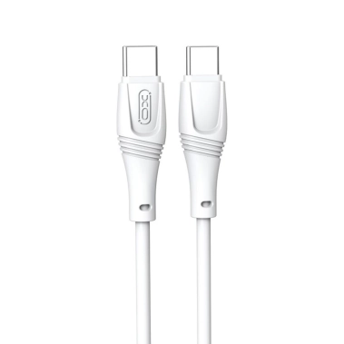 Кабель XO NBQ239B Zeus Series High Elastic Type-C to Type-C - 60W - 1m White - цена, характеристики, отзывы, рассрочка, фото 1