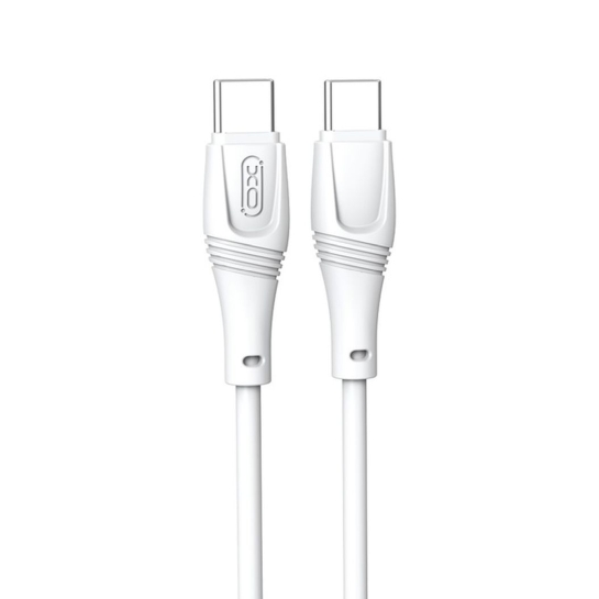 Кабель XO NBQ239B Zeus Series High Elastic Type-C to Type-C - 60W - 1m White - ціна, характеристики, відгуки, розстрочка, фото 1