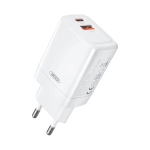 Сетевое зарядное устройство XO CE16 - 45W PD USB-C & 22.5W QC USB-A White