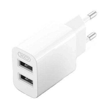 Мережевий зарядний пристрій XO L109 - 12W Dual port USB-A White - цена, характеристики, отзывы, рассрочка, фото 1