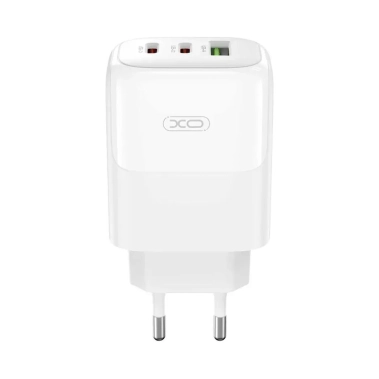 Мережевий зарядний пристрій XO L139 - 65W PD Dual USB-C & 18W QC USB-A White - цена, характеристики, отзывы, рассрочка, фото 1