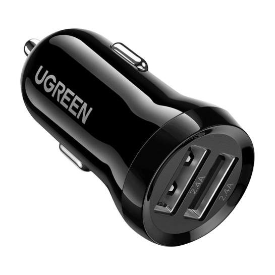 Автомобильное зарядное устройство UGREEN ED018 24W 2xUSB Car Charger Black