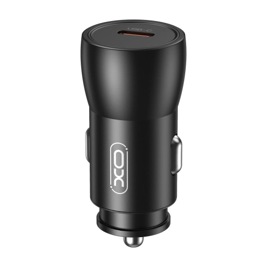 Автомобільний зарядний пристрій XO CC57 25W Metal Car Charger Type-C PD Black