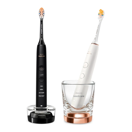 Набір електричних зубних щіток Philips Sonicare DiamondClean 9000 Series Pink&Black (HX9914/69) - ціна, характеристики, відгуки, розстрочка, фото 1