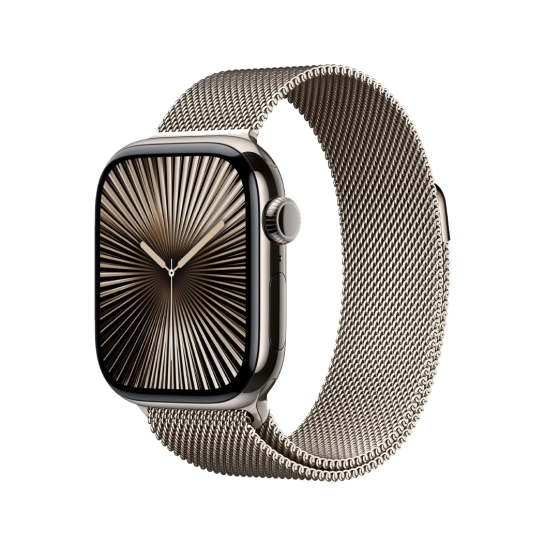 Б/У Apple Watch 10 + LTE 42mm Natural Titanium Case with Natural Milanese Loop S/M (Отличное)