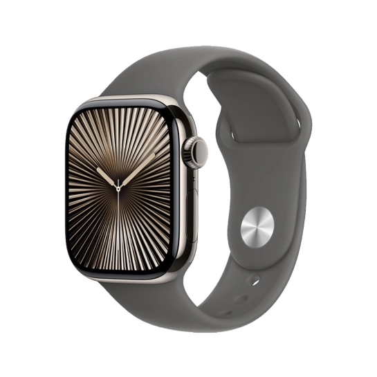 Б/У Apple Watch 10 + LTE 42mm Natural Titanium Case with Stone Gray Sport Band S/M (Відмінний)