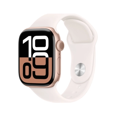 Б/У Apple Watch 10 + LTE 42mm Rose Gold Aluminium Case with Light Blush Sport Band S/M (Отличное) - цена, характеристики, отзывы, рассрочка, фото 1