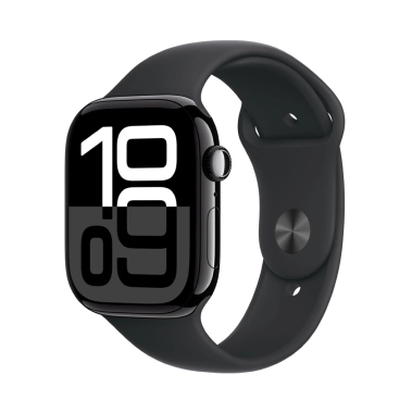 Б/У Apple Watch 10 + LTE 46mm Jet Black Aluminium Case with Black Sport Band M/L (Отличное) - цена, характеристики, отзывы, рассрочка, фото 1