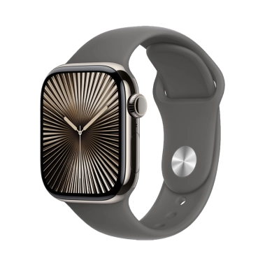 Б/У Apple Watch 10 + LTE 46mm Natural Titanium Case with Stone Gray Sport Band M/L (Ідеальний) - цена, характеристики, отзывы, рассрочка, фото 1