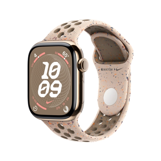 Б/У Apple Watch 10 42mm Gold Titanium Case with Desert Stone Nike Sport Band S/M (Отличное)