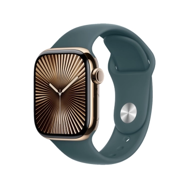 Б/У Apple Watch 10 42mm Gold Titanium Case with Lake Green Sport Band S/M (Отличное) - цена, характеристики, отзывы, рассрочка, фото 1