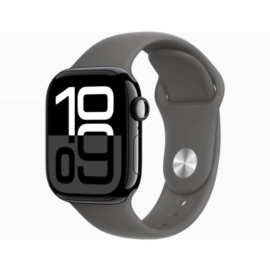 Б/У Apple Watch 10 42mm Jet Black Aluminium Case with Stone Gray Sport Band S/M (Відмінний) - цена, характеристики, отзывы, рассрочка, фото 1