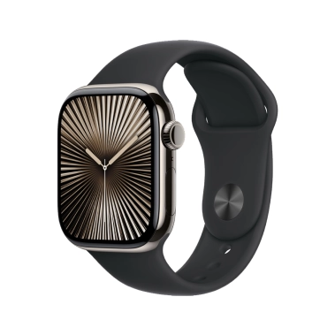 Б/У Apple Watch 10 42mm Natural Titanium Case with Black Sport Band S/M (Идеальное) - цена, характеристики, отзывы, рассрочка, фото 1