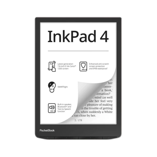Электронная книга Pocketbook 743G InkPad 4, Stardust Silver (PB743G-U-CIS)