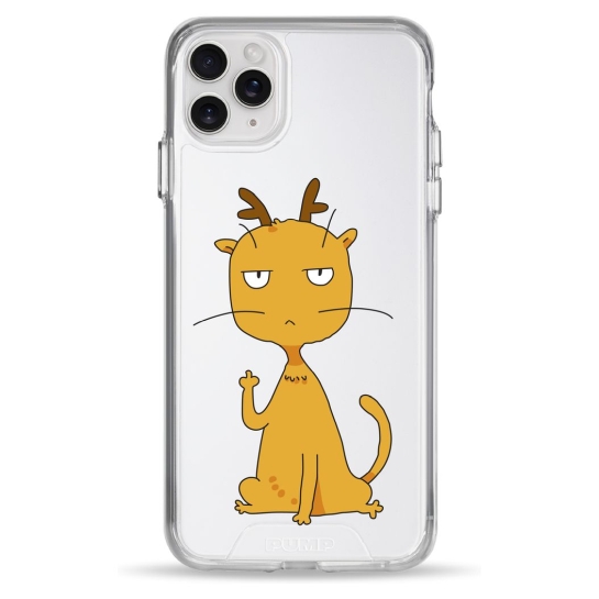 Чехол Pump Clear Case for iPhone 11 Pro Max Angry Сat With Horns - цена, характеристики, отзывы, рассрочка, фото 1