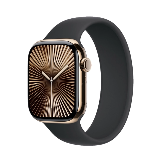 Б/У Apple Watch 10 46mm Gold Titanium Case with Black Solo Loop (Идеальное)