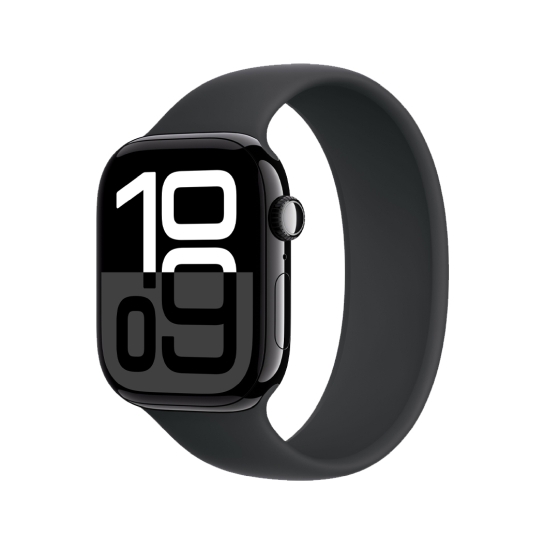 Б/У Apple Watch 10 46mm Jet Black Aluminium Case with Black Solo Loop (Ідеальний) - ціна, характеристики, відгуки, розстрочка, фото 1
