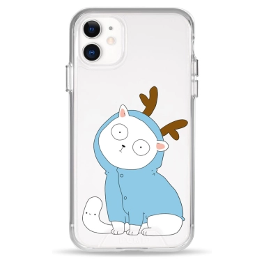 Чохол Pump Clear Case for iPhone 11 Cat With Deer Horns - цена, характеристики, отзывы, рассрочка, фото 1