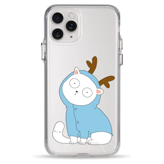 Чохол Pump Clear Case for iPhone 11 Pro Cat With Deer Horns