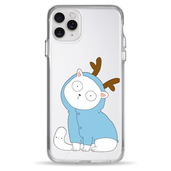Чохол Pump Clear Case for iPhone 11 Pro Max Cat With Deer Horns - ціна, характеристики, відгуки, розстрочка, фото 1