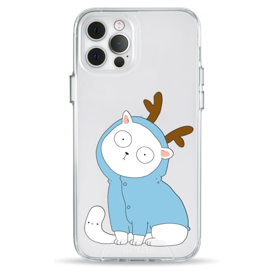 Чохол Pump Clear Case for iPhone 12/12 Pro Cat With Deer Horns - ціна, характеристики, відгуки, розстрочка, фото 1