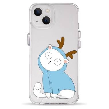 Чохол Pump Clear Case for iPhone 13 Cat With Deer Horns - цена, характеристики, отзывы, рассрочка, фото 1