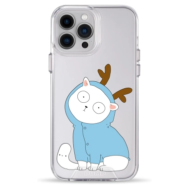 Чохол Pump Clear Case for iPhone 13 Pro Max Cat With Deer Horns - цена, характеристики, отзывы, рассрочка, фото 1