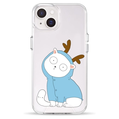 Чохол Pump Clear Case for iPhone 14 Cat With Deer Horns - цена, характеристики, отзывы, рассрочка, фото 1