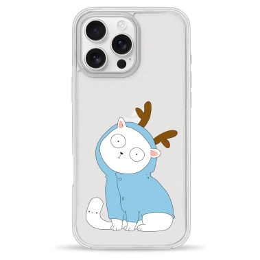 Чехол Pump Clear Case for iPhone 16 Pro Max Cat With Deer Horns - цена, характеристики, отзывы, рассрочка, фото 1