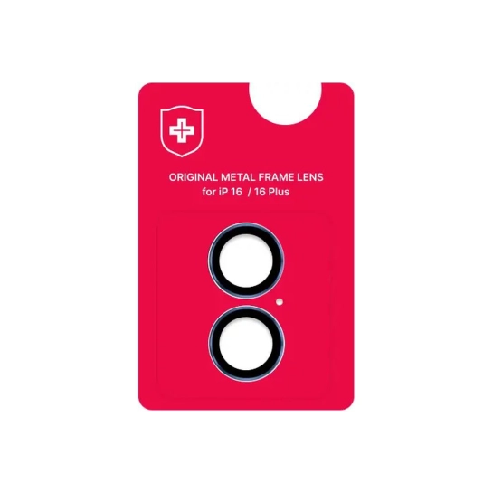 Линза на камеру +NEU Chatel Metal Frame Lens Protector Glass for iPhone 16/16 Plus Blue