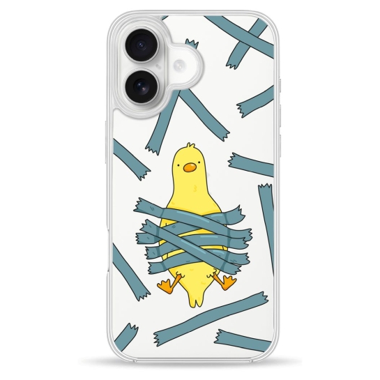 Чохол Pump Clear Case для iPhone 16 Bird Tape - ціна, характеристики, відгуки, розстрочка, фото 1