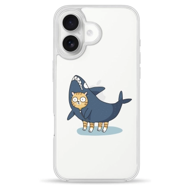 Чохол Pump Clear Case для iPhone 16 Cat In Shark - цена, характеристики, отзывы, рассрочка, фото 1