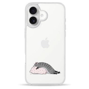 Чохол Pump Clear Case для iPhone 16 Cat On The Pillow - цена, характеристики, отзывы, рассрочка, фото 1