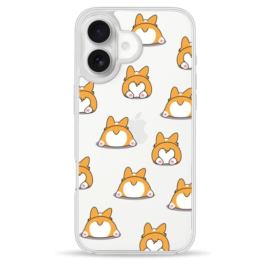 Чохол Pump Clear Case для iPhone 16 Corgi Dog