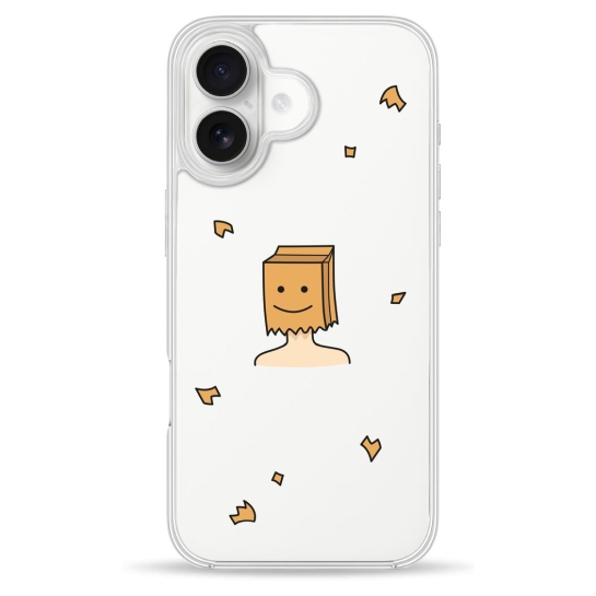 Чохол Pump Clear Case для iPhone 16 Paper Bag On Head - ціна, характеристики, відгуки, розстрочка, фото 1