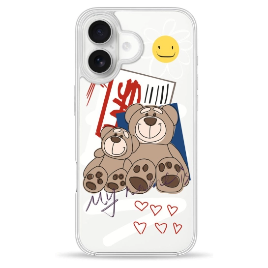 Чехол Pump Clear Case for iPhone 16 Two Bears
