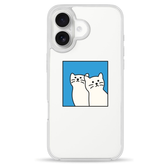 Чохол Pump Clear Case для iPhone 16 Two Cats - ціна, характеристики, відгуки, розстрочка, фото 1